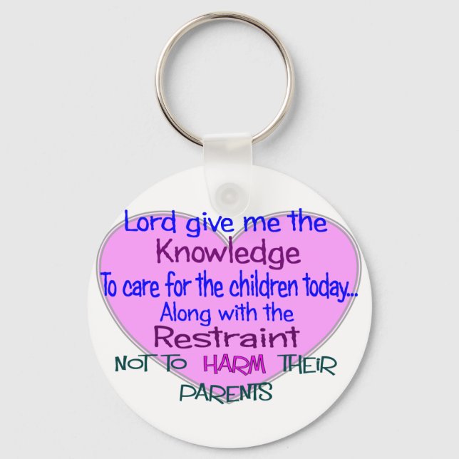 Pediatric Nurse Gifts--Hilarious sayings Keychain (Front)