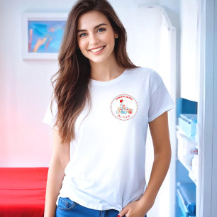 Pediatric Nurse Gnome Name Monogram Fun T-shirt