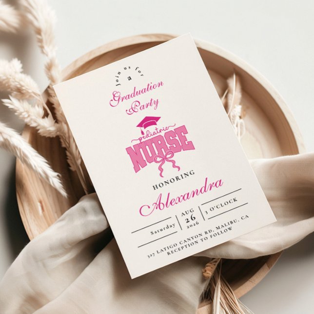 Pediatric Nurse Graduation Party Invitation (Creator Uploaded)