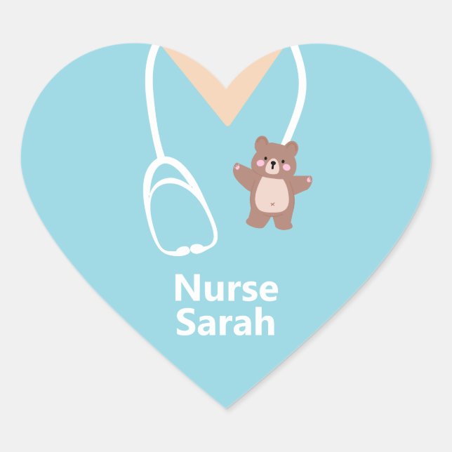Pediatric Nurse  Heart Sticker (Front)
