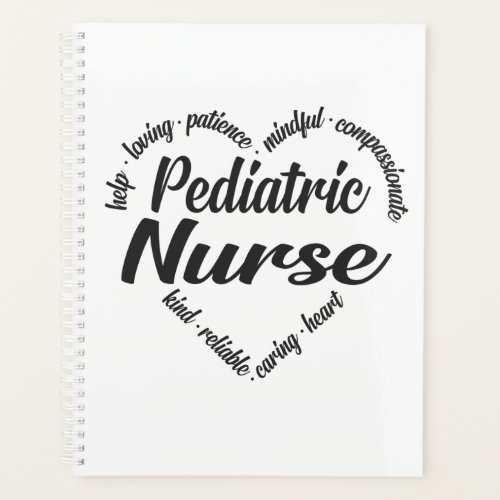 Pediatric Nurse Heart Word Cloud Planner