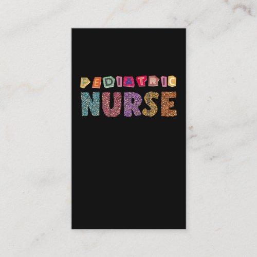 Pediatric Nurse Hospital Cute Business Card