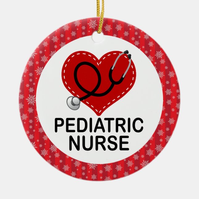 Pediatric Nurse Job Gift Ornament (Front)