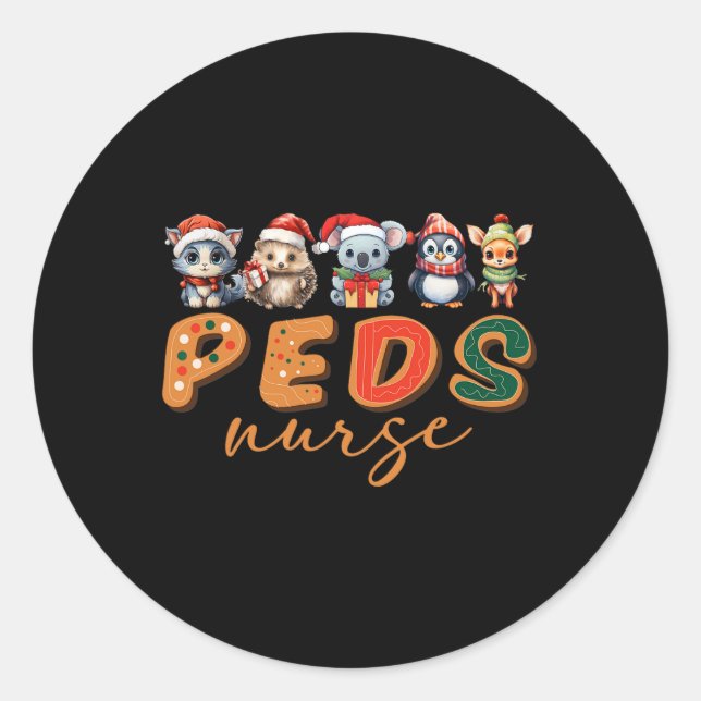 Pediatric Nurse Life Nursing Peds Nurse Cookie Chr Classic Round Sticker (Front)