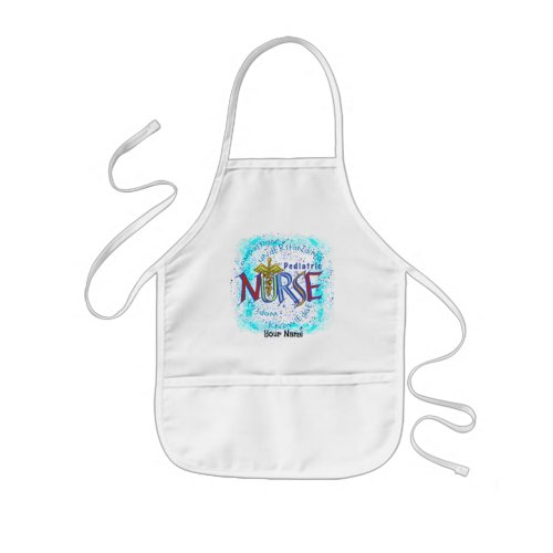 Pediatric Nurse Motto custom name apron