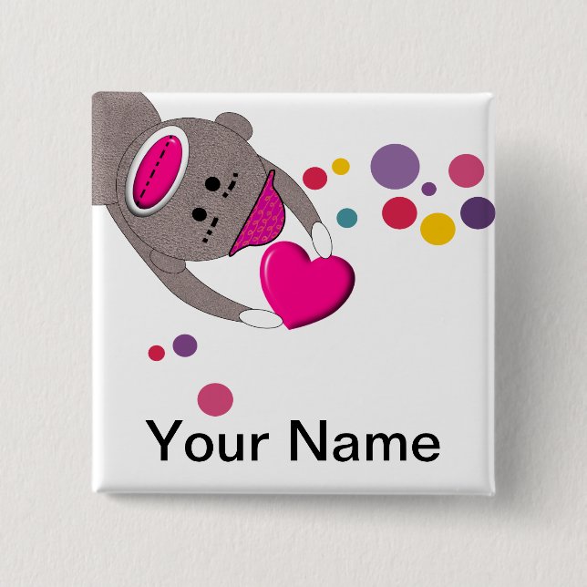 Pediatric Nurse Name Badge Pins Customizable II (Front)