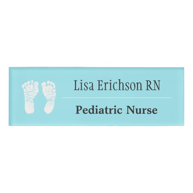 Pediatric Nurse Name Tag Personalized (Front)