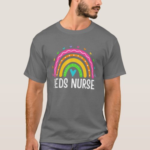 Pediatric Nurse Nursing Rainbow RN PEDS Nurse Pedi T_Shirt