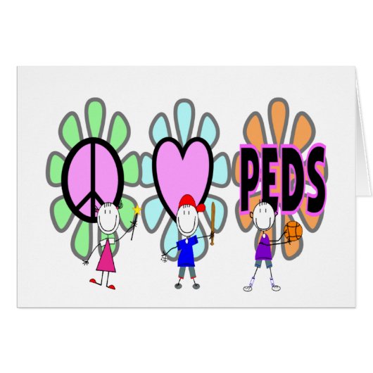 Pediatric Nurse "Peace-Love-Pediatrics" Gifts (Front Horizontal)