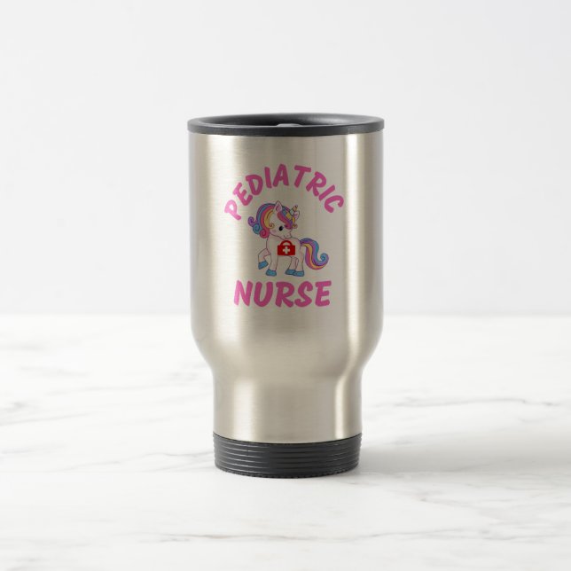 Pediatric nurse, pediatric nurse practitioner  travel mug (Center)