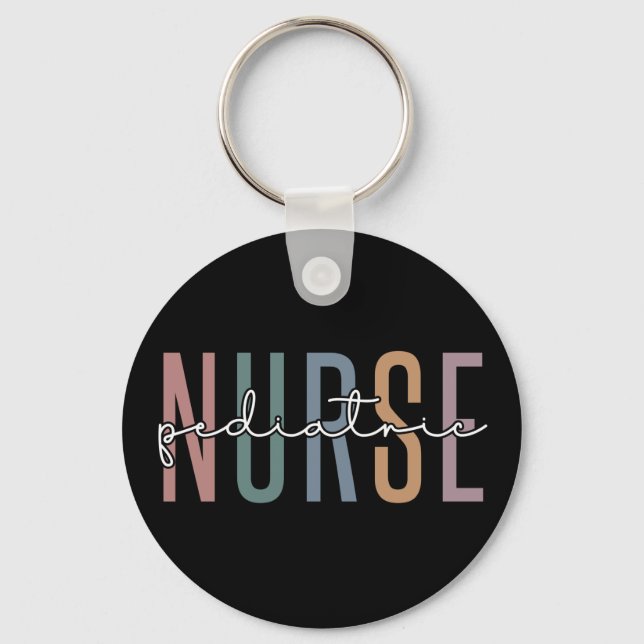 Pediatric Nurse | Peds Nurse PICU Nurse gifts Keychain (Front)