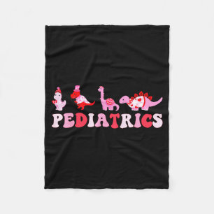 Pediatric Nurse Peds Nursing Cute Dinosaurs Valent Fleece Blanket