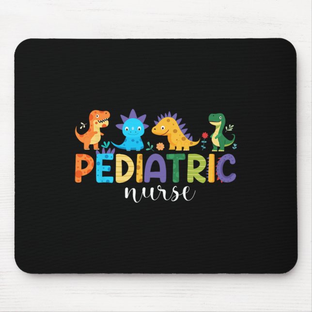 Pediatric Nurse Peds Nursing Dinosaur Appreciation Mouse Pad (Front)