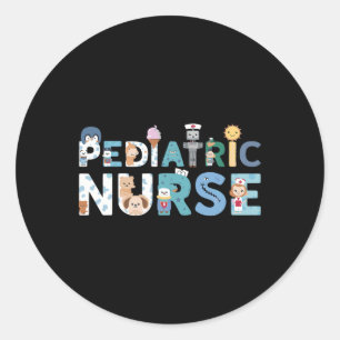 Pediatric Nurse Picu Classic Round Sticker