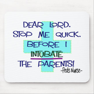 Pediatric Nurse PICU, funny nurse gifts Mouse Pad