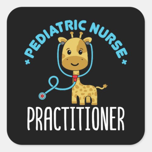 Pediatric Nurse Practitioner NP Square Sticker