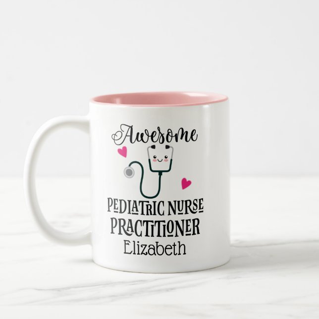 Pediatric Nurse Practitioner Two-Tone Coffee Mug (Left)