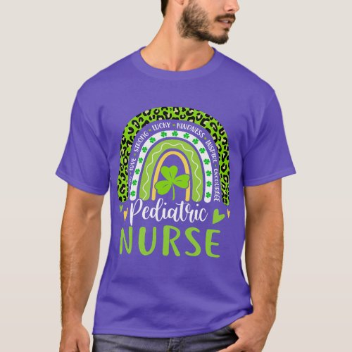 Pediatric Nurse Rainbow St Patricks Day Peds Nurse T_Shirt