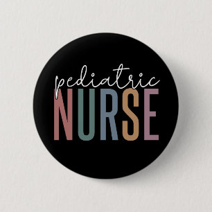 Pediatric Nurse   Retro Peds Nurse PICU Nurse gift Button