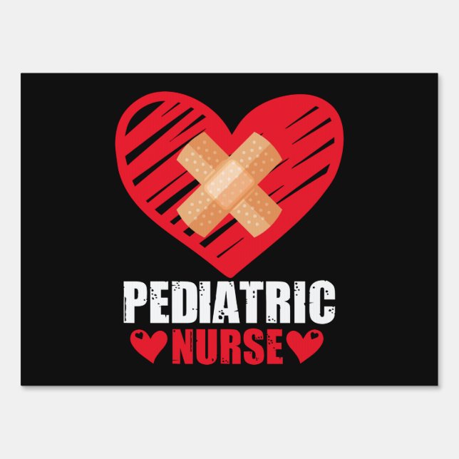 Pediatric Nurse RN Child Pediatrics Pediatrician Sign (Front)