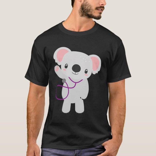 Pediatric Nurse Rn Koala Bear Pediatrician Doctor T-Shirt (Front)
