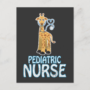 Pediatric Nurse RN Pediatrics Giraffe Gift Postcard
