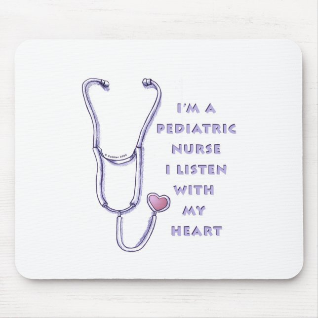 Pediatric Nurse Stethoscope Mouse Pad (Front)