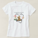 Pediatric Nurse Teddy Bear Floral Stethoscope T-Shirt<br><div class="desc">An elegant cheerful floral stethoscope with teddy bear pediatric nurse T shirt. A great way to approach children with a cute kid friendly design.</div>