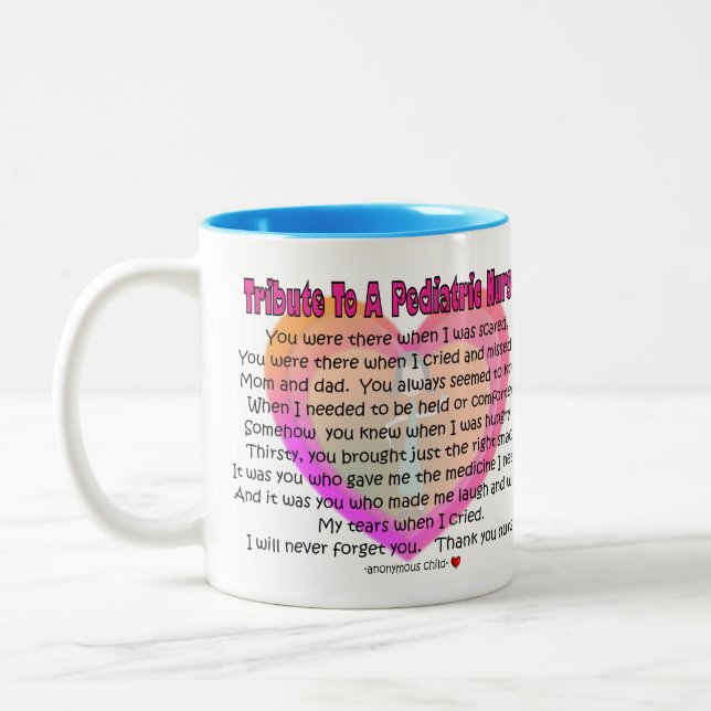 Pediatric Nurse Tribute  Two-Tone Coffee Mug (Left)