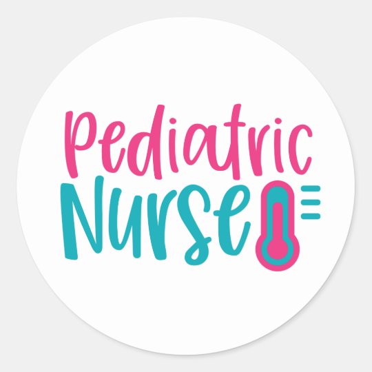 pediatric-nurse-word-art-classic-round-sticker-zazzle