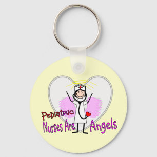 Pediatric Nurses are Angels Keychain
