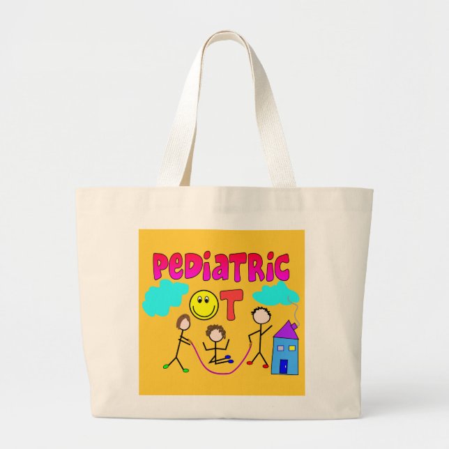 Pediatric Occupational Therapist Gifts Large Tote Bag (Front)