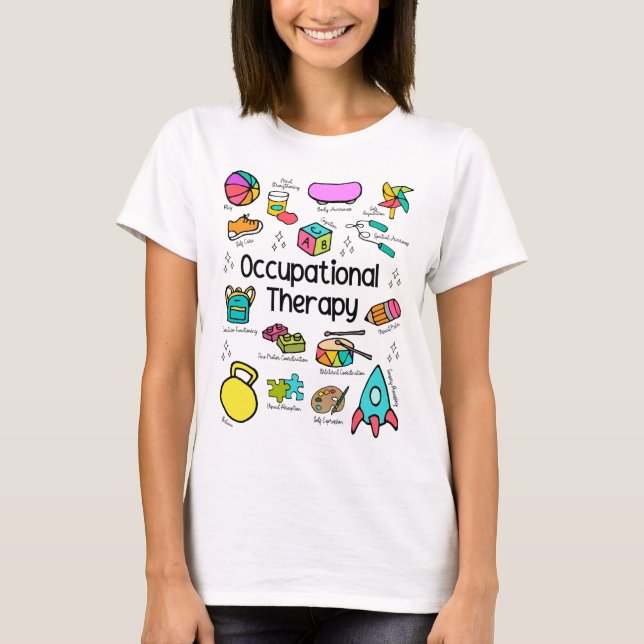 Pediatric Occupational Therapy Colorful T-Shirt (Front)