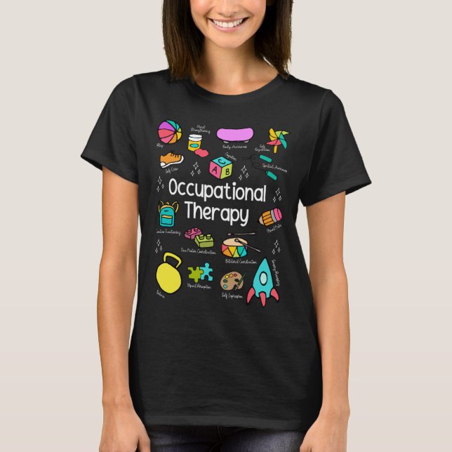 Pediatric Occupational Therapy Vivid Design T-Shirt (Front)