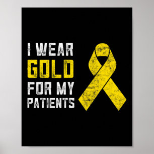 Pediatric Oncology Nurse Gift Childhood Cancer Awa Poster
