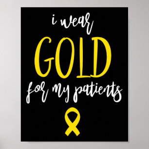 Pediatric Oncology Nurse Gifts For Women Childhood Poster