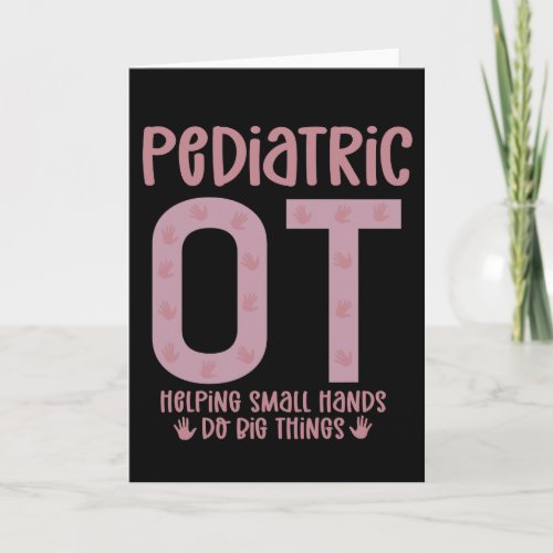 Pediatric OT Occupational therapist OT Gifts Card