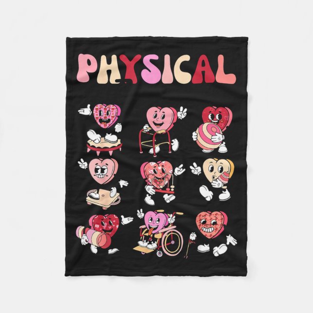 Pediatric Physical Therapy Pt Pta Happy Valentine' Fleece Blanket (Front)