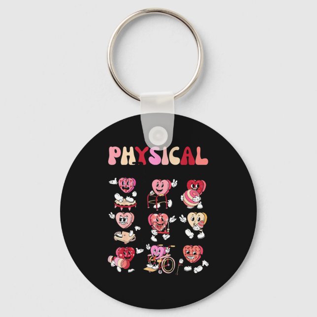 Pediatric Physical Therapy Pt Pta Happy Valentine' Keychain (Front)