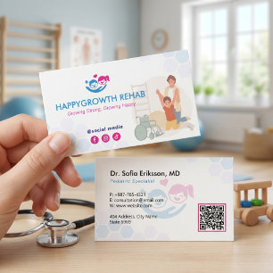 Pediatric Rehab Business Blue Medical Card