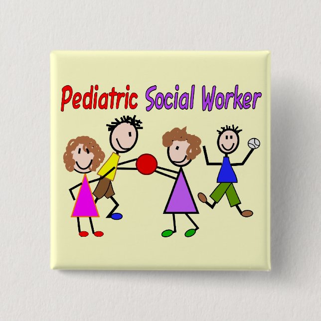 Pediatric Social Worker Button (Front)