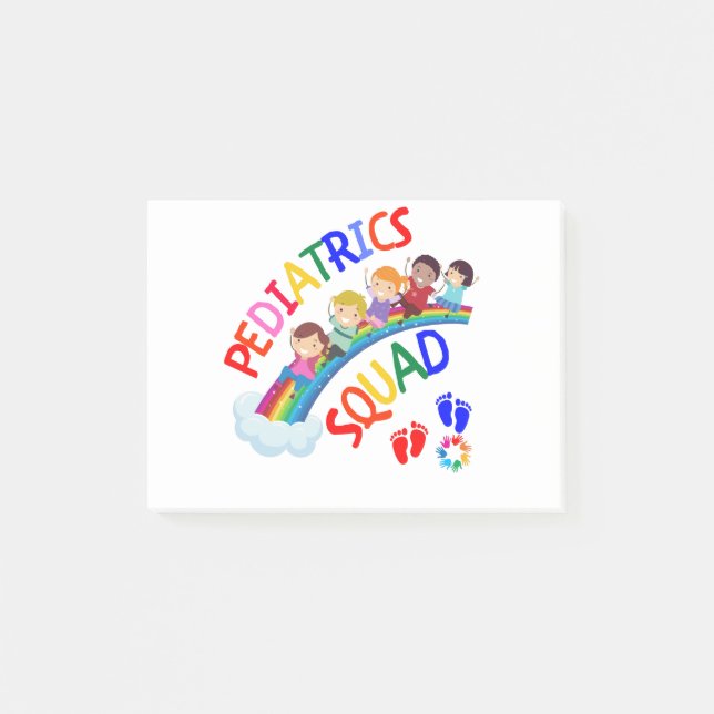 Pediatric Squad - Pediatric Pediatrician Gifts Post-it Notes (Front)
