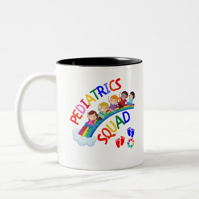 Pediatric Squad - Pediatric Pediatrician Gifts Two-Tone Coffee Mug (Left)