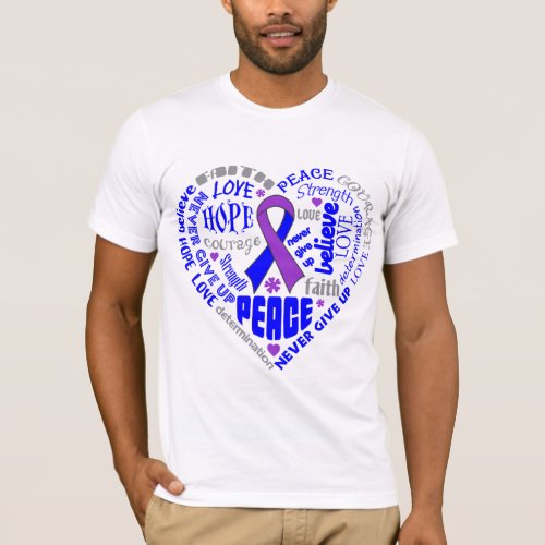 Pediatric Stroke Awareness Heart Words T_Shirt