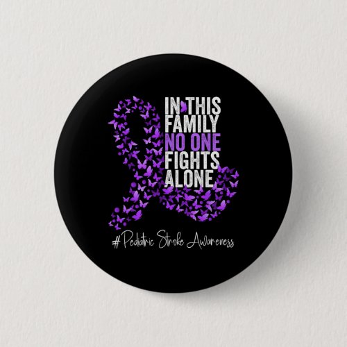 Pediatric Stroke Awareness Month Purple Ribbon  Button