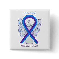 Pediatric Stroke Awareness Ribbon Angel Pin