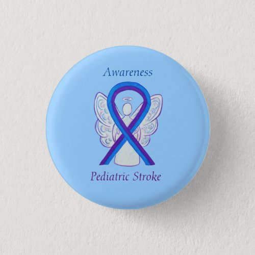 Pediatric Stroke Awareness Ribbon Angel Pin