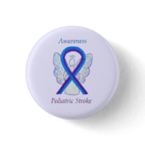 Pediatric Stroke Awareness Ribbon Angel Pin