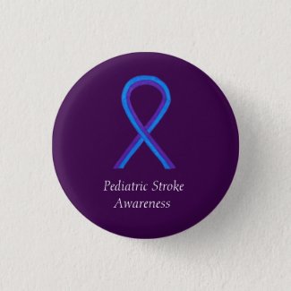 Pediatric Stroke Awareness Ribbon Custom Pin