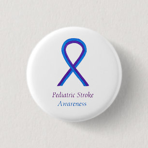 Pediatric Stroke Awareness Ribbon Custom Pin